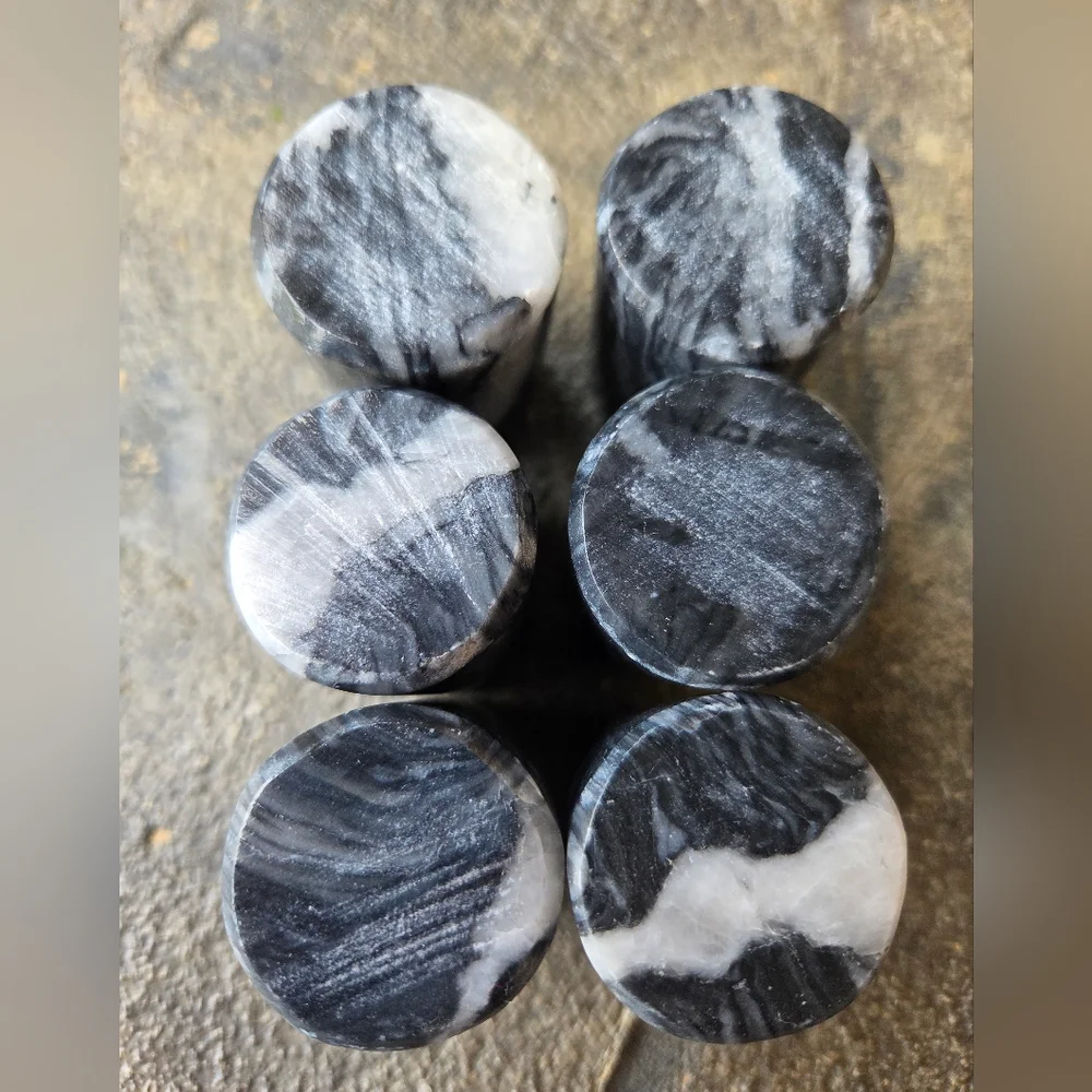 Handcarved Marble Shot Glass Set with Tray